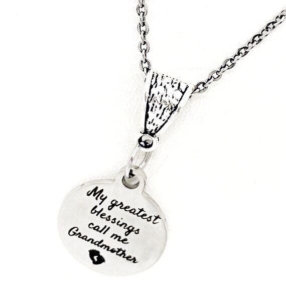 Grandmother Gift, My Greatest Blessings Call Me Grandmother Necklace, Grandmother Jewelry, New Grandmother, Pregnancy Announce, Gift For Her
