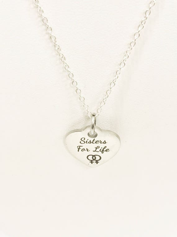Sister Gift, Sister Necklace, Sisters For Life Necklace, Sorority Sister Gift, Big Sister Gift, Little Sister Gift, Sister In Law Gift