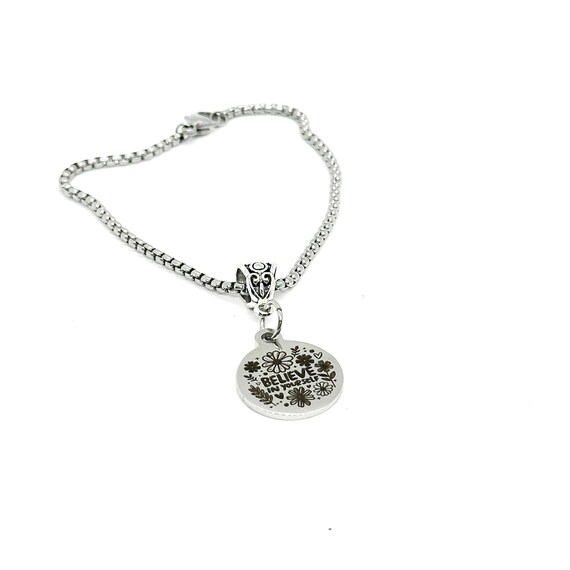 Believe In Yourself Charm Bracelet, Motivating, Gift For Her, Daughter, Wife, Friend, Encourage, Encouragement, Graduation, Going To College