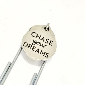 Motivating Gift, Motivating Bookmark, Chase Your Dreams, Planner Bookmark, Journal Bookmark, Planner Gift, Motivating Quote, Success Gift