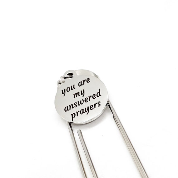 Love Gift, You Are My Answered Prayers Bookmark, Valentines Day Gift, Reader Gift, Wife Gift, Daughter Gift, Son Gift, Husband Gift
