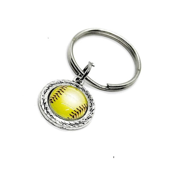 Softball Charm Key Chain, Team Mom Gifts, Senior Mom Gifts, Wife Gift, Mom Gift, Gift For Her, Softball Player, Softball Mom, Daughter