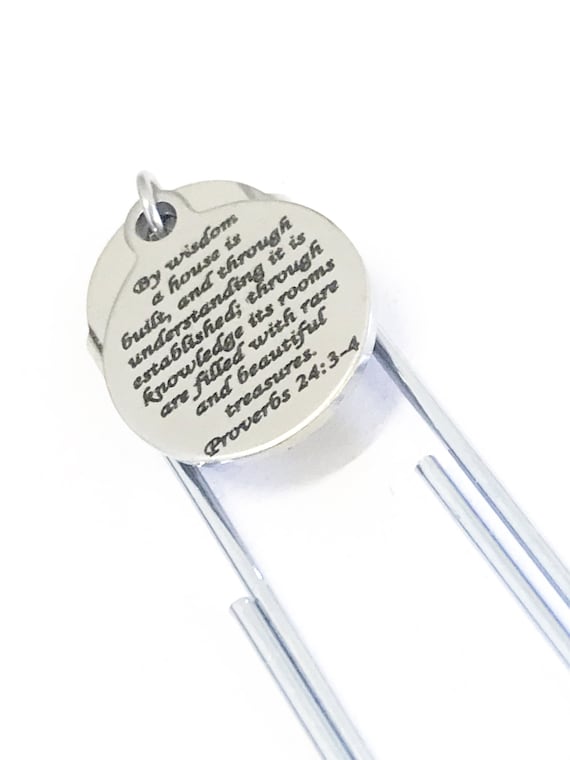 Scripture Gifts, Scripture Bookmark, Bible Gifts, Proverbs Gifts, Proverbs 24 3 and 4 Bookmark, Bible Bookmark, Scripture Planner Bookmark