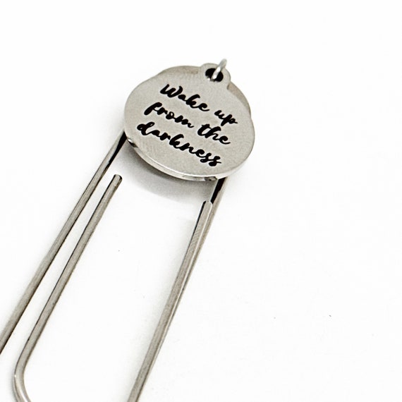 Difficult Times Gift, Wake Up From The Darkness Charm Bookmark, Recovery Gift, Divorce Gift, Starting Over Gift, Reader Gift, Paperclip