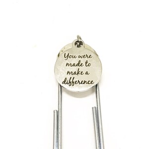 Planner Bookmark, Planner Paper Clip Bookmark, You Were Made To Make A Difference Bookmark, Motivational Planner Gifts, Encouragement Gift