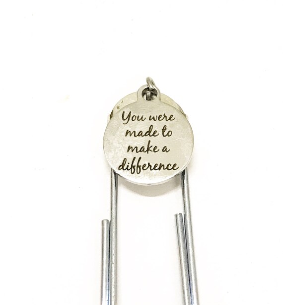 Planner Bookmark, Planner Paper Clip Bookmark, You Were Made To Make A Difference Bookmark, Motivational Planner Gifts, Encouragement Gift