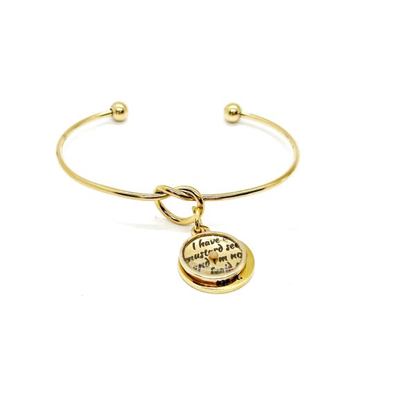 I Have A Mustard Seed Goldtone Cuff Bracelet, I Have A Mustard Seed Knot Bracelet, Mustard Seed Gifts, Christian Jewelry, Gift For Her
