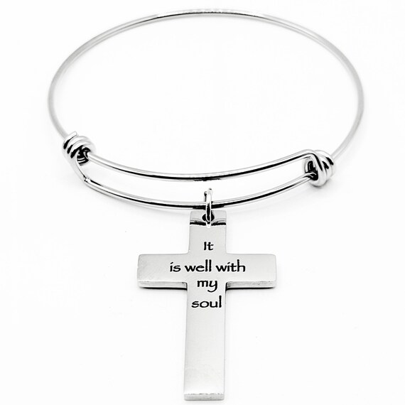 It Is Well With My Soul Cross Bracelet