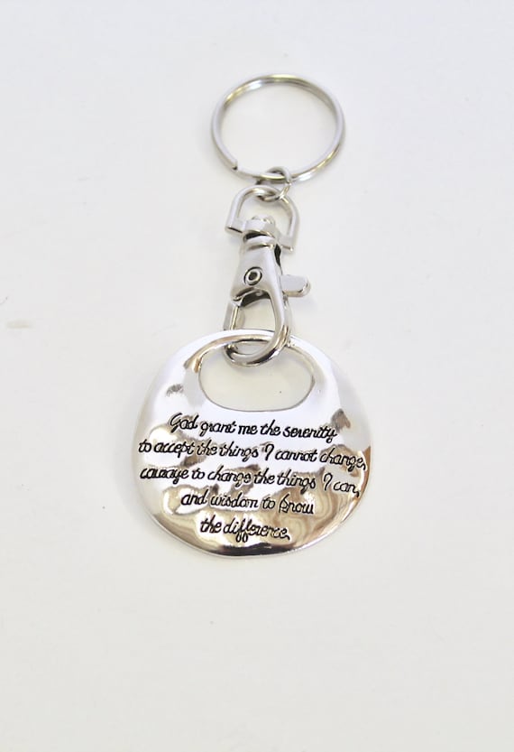 Serenity Prayer Keychain Bible Verse Gift Gift for Him Gift for