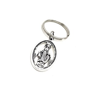 Faith Gift, Mary Miraculous Keychain, Catholic Gift, Faith Keychain, Catholic Keychain, Mother Mary Charm, Mother of Christ, Charm Keychain