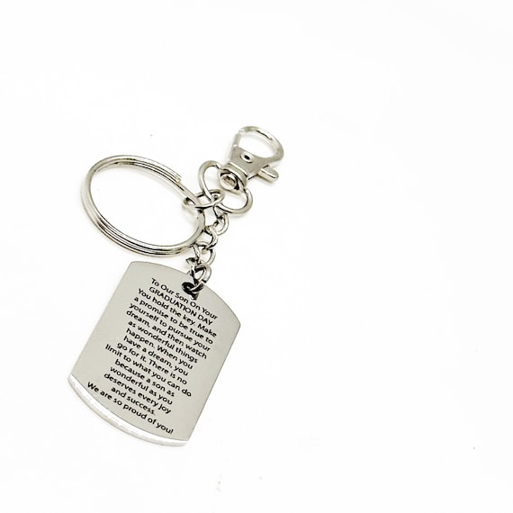 Son Graduation Gift Clip On Keychain, We Are So Proud Of You, New Car, Going To College, Dream Big Dreams, Motivation, Encouragement