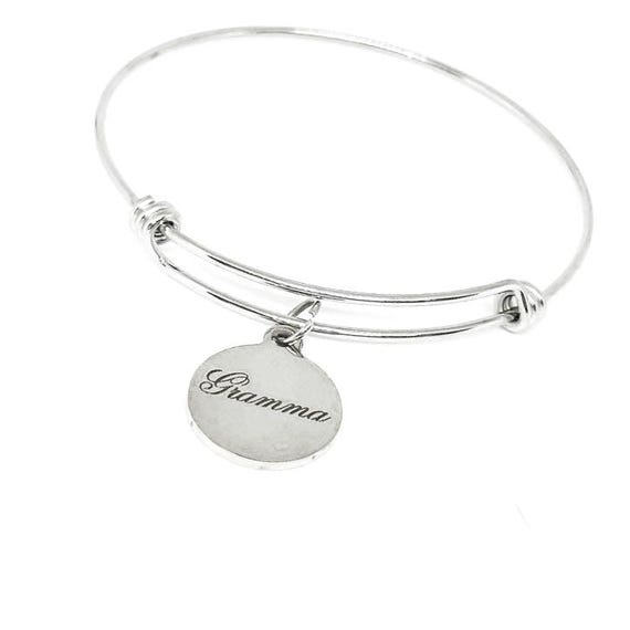 Gramma Stainless Steel Bracelet, Adjustable Charm Bangle Gift For Grandmother From Grandkids Birthday Mother’s Day Or Just Because Jewelry