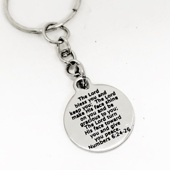 Christian Gift, Scripture Blessing, The Lord Bless You And Keep You Keychain, Christian Keychain Gift, Christian Charm, Scripture Gift