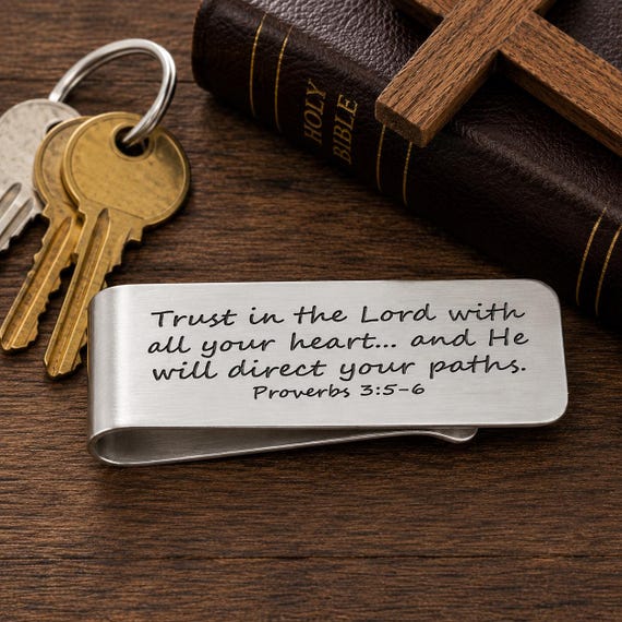 Trust In The Lord Stainless Steel Money Clip
