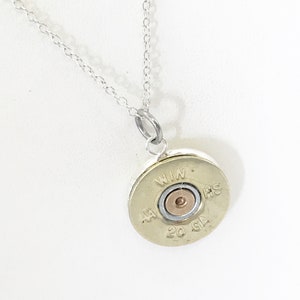 Shotgun Shell Necklace, 20 Gauge Pendant, Shotgun Shell Pendant, Shotgun Shell Jewelry, Shooting Sports Jewelry, Shooting Jewelry Gift