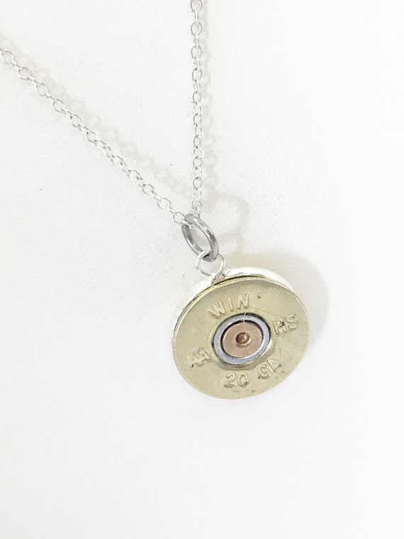 Shotgun Shell Necklace, 20 Gauge Pendant, Shotgun Shell Pendant, Shotgun Shell Jewelry, Shooting Sports Jewelry, Shooting Jewelry Gift