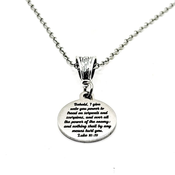 Luke 10 19 Protection Scripture Necklace