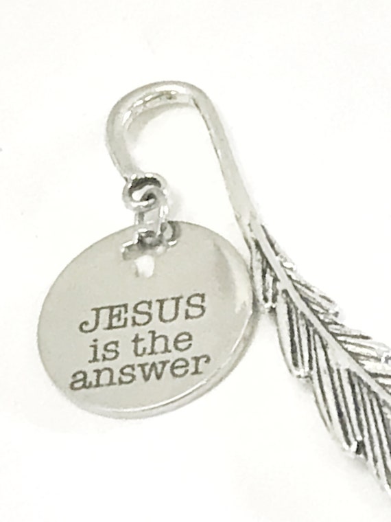 Christian Bookmark, Jesus Is The Answer Bookmark, Christian Gifts, Bible Bookmark, Christian Charm, Sunday School Gifts, Student Gift