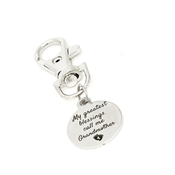Grandmother Gift, My Greatest Blessings Call Me Grandmother Clip On Charm, Pregnancy Announce, Grandmother Charm, Grandparents Day Gift