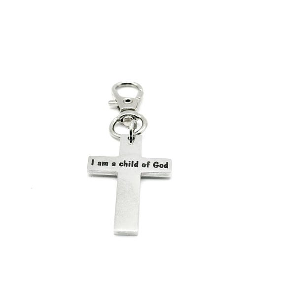 I Am A Child Of God Cross Clip On Charm