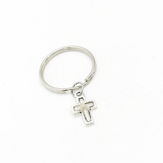 Mustard Seed Small Cross Keychain, Mustard Seed Faith, Matthew 17 20, Mustard Seed Gifts, Christian Gifts, Scripture Gift