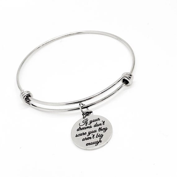 If Your Dreams Don’t Scare You They Aren’t Big Enough Charm Bracelet, Encouraging, Motivating, Daughter, Going To College, Entrepreneur