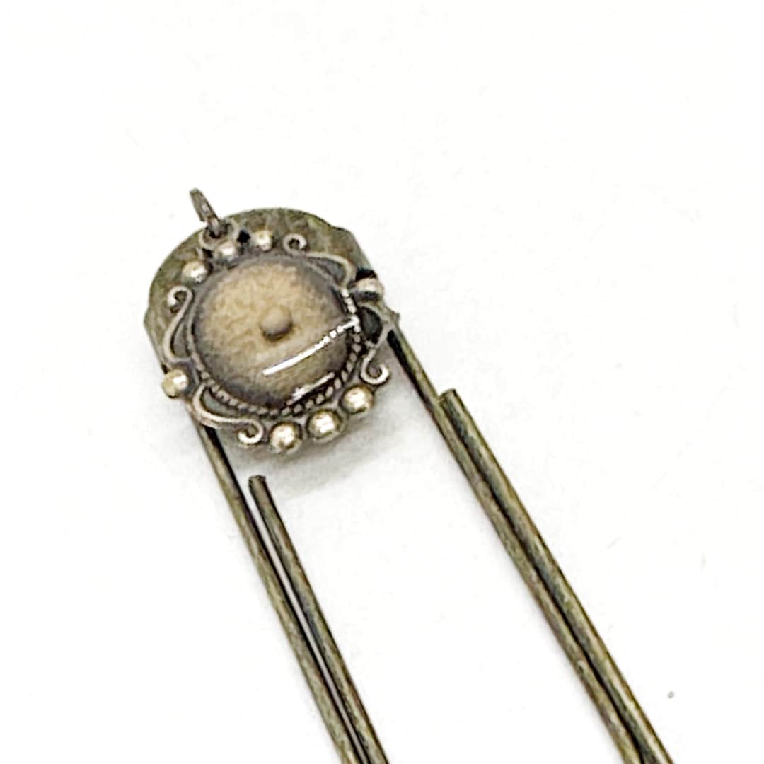 Antique Bronze Oval Mustard Seed Bookmark, Matthew 17 20, Mustard Seed