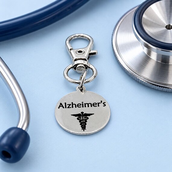 Alzheimers Medical Clip On Charm