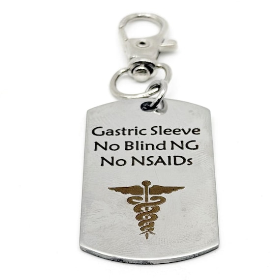 Gastric Sleeve Medical Alert Clip On Charm