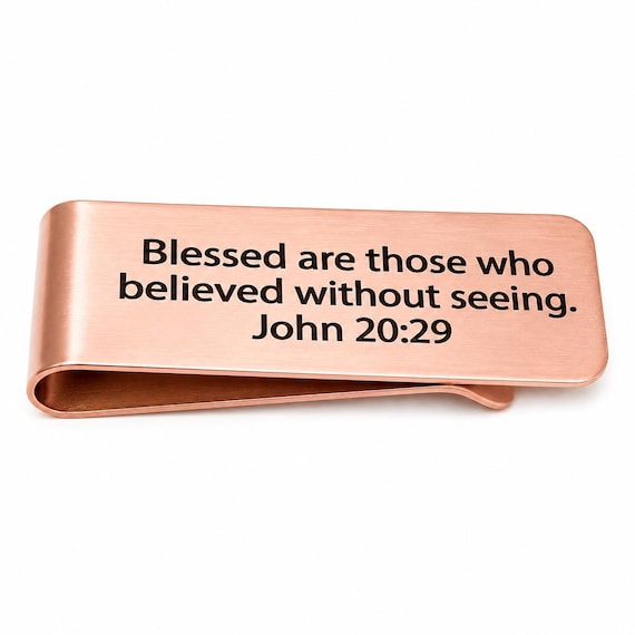Believe Without Seeing Rose Goldtone Money Clip