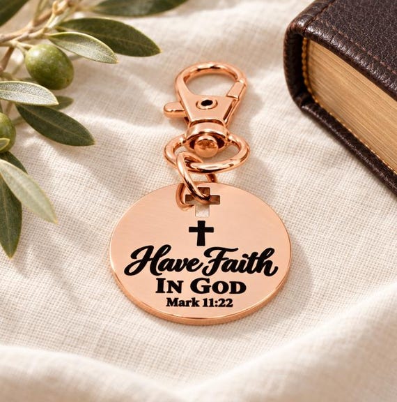 Have Faith In God Rose Goldtone Clip On Charm