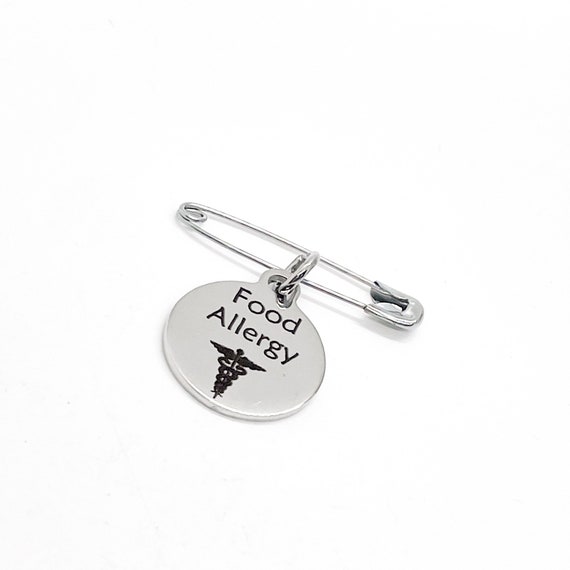 Medical Pin, Food Allergy Pin, Medical Notice, Medical Awareness, Food Allergy Notification, Medical Charm, Pin Charm, Lapel Pin