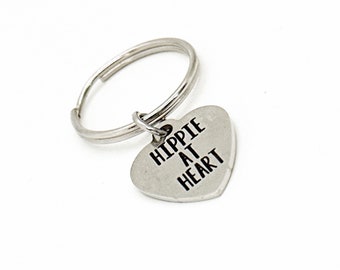 Hippie in hart en nieren bedelsleutelhanger, vriend cadeau, cadeau voor haar, vrouw cadeau, cadeau man, cadeau voor hem, vriend hippie, dochter cadeau, moeder cadeau