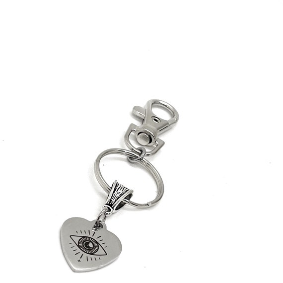 Celestial Eye Keychain, Protection Gift, Watching Over Me, Gods Eye Keychain, Daughter Gift, Wife Gift, Son Gift, Helix Nebula