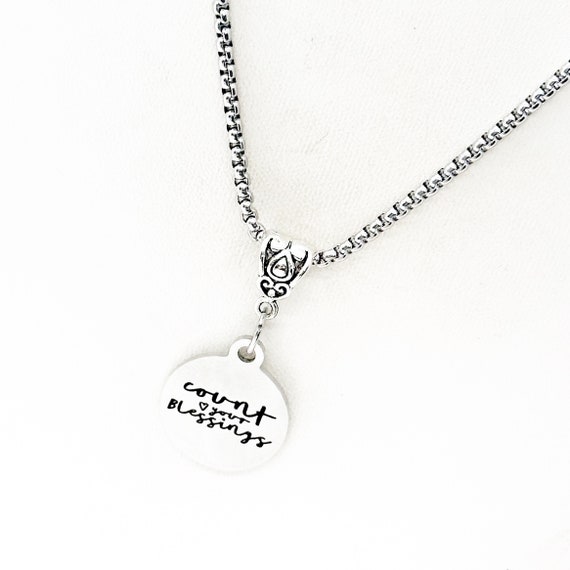 Count Your Blessings Pendant Necklace, Graduation Gift, Son Gift, Daughter Gift, Going To College, Gift For Her, Gift For Him