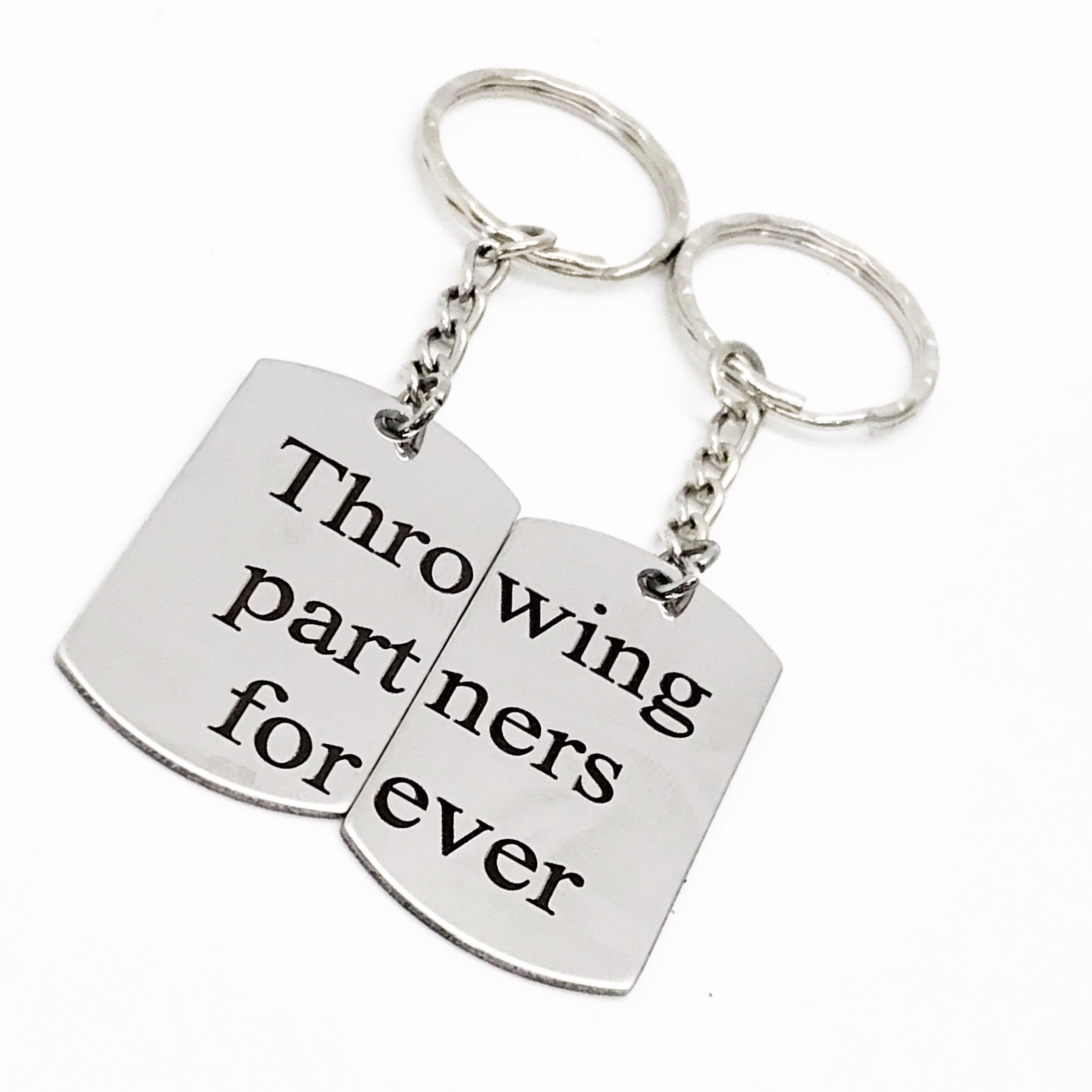 Throwing Partners Forever Keychain Set Baseball Player Gift Etsy