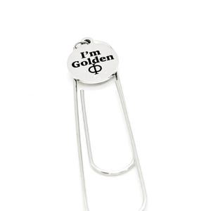 Soy Golden Phi Charm Paperclip Bookmark, Letra griega Phi, Amante de las Matemáticas, Matemático, Profesor de Matemáticas, Especialista en Matemáticas, Estudiante de Matemáticas