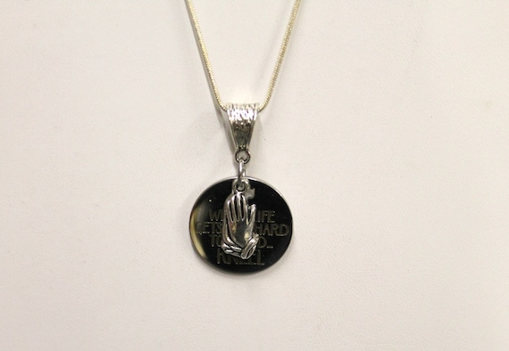 When Life Gets Too Hard to Stand Kneel Pendant on Silver Chain, Religious Jewelry, Gift For Her, Christian, Prayer, Inspirational