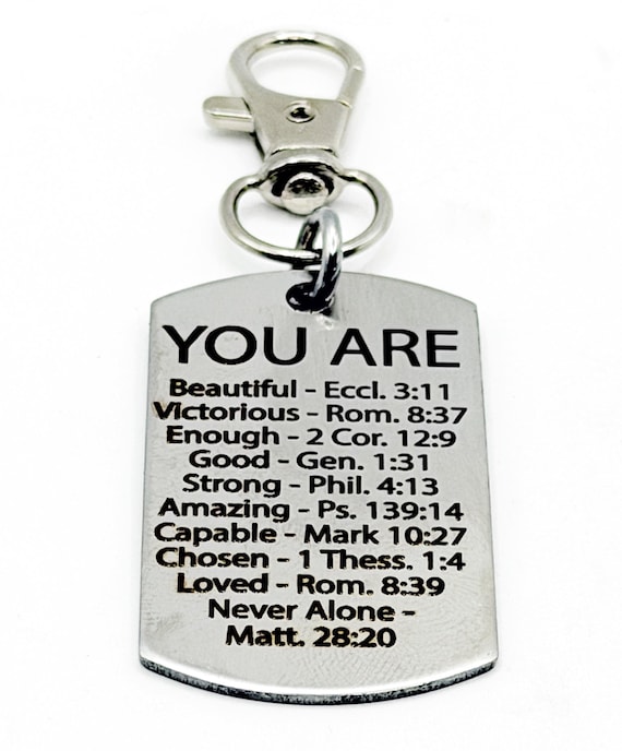 You Are Scripture Clip On Dog Tag