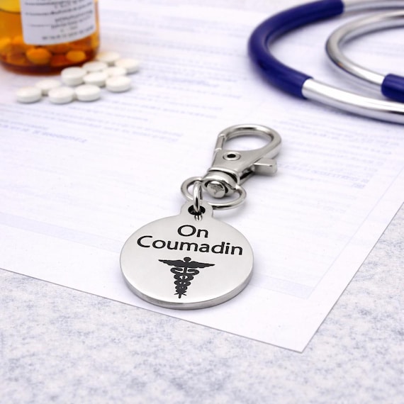 On Coumadin Medical Alert Clip On Charm