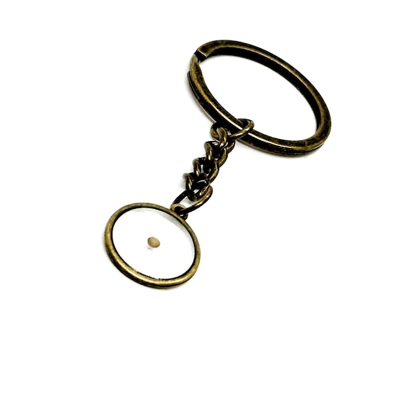 Antique Bronze Mustard Seed Key Chain, Mustard Seed Faith Gift, Round Mustard Seed Charm, Believer Faith Gift, Matthew 17 20 Key Chain