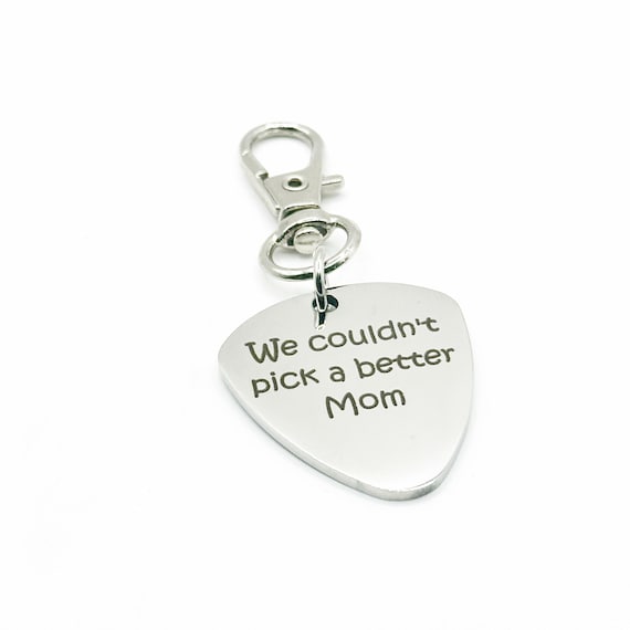 We Couldnt Pick A Better Mom Guitar Pick Charm Clip On Gift For Mom Music Lover Mothers Day Gift From Kids