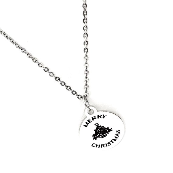 Christmas Jewelry, Merry Christmas Necklace, Christmas Wish, Christmas Gift, Wishing You A Merry Christmas, Gift For Her, Christmas Charm