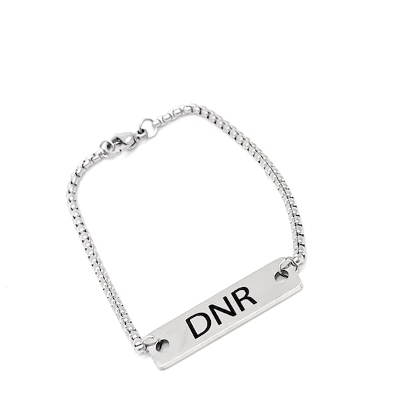 DNR Medical Bracelet, DNR Notice Awareness, DNR Jewelry, Medical Condition Bracelet, Medical Choice Gifts, Medical Decision Notification