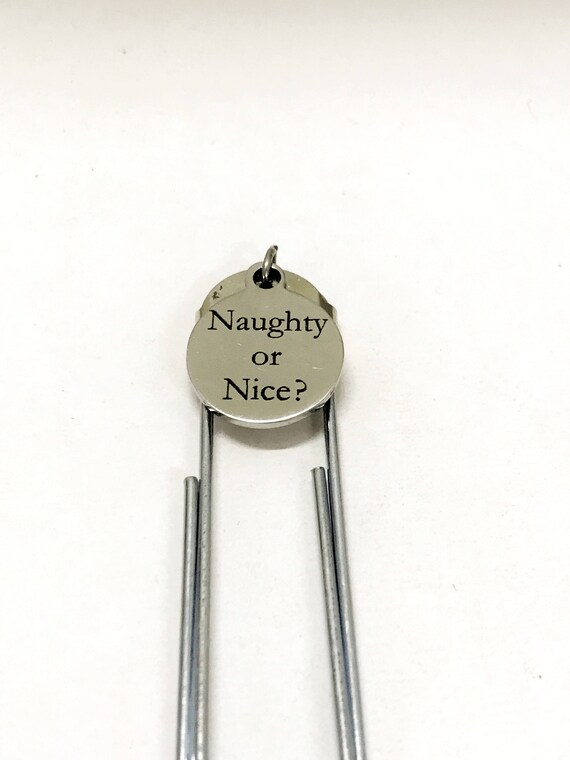 Naughty or Nice Bookmark, Naughty or Nice Paper Clip Bookmark, Naughty or Nice Planner Paper Clip Bookmark, Bookmark Gifts, Girlfriend Gifts