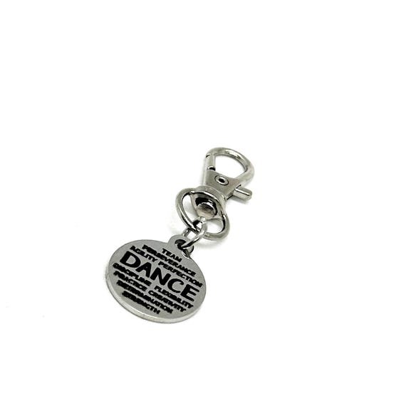 Dance Words Clip On Charm, Bag Charm, Dancer Gifts, Dance Teacher, Gift For Her, Dance Daughter, Love To Dance, Purse Charm, Keychain Charm