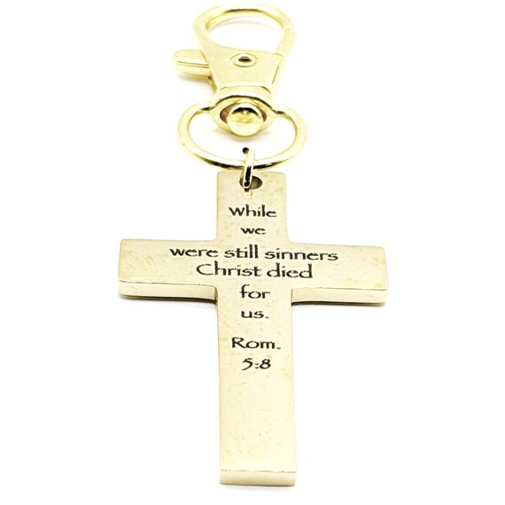 Romans 5 8 Gold-plated Cross Clip On Charm