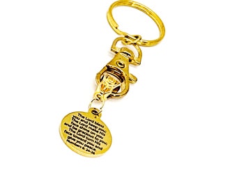 Regalos de fe, llavero con dije "El Señor te bendiga y te guarde", regalo para hija, regalo de graduación, regalo para nieta, cita de los números 6, 24 y 26