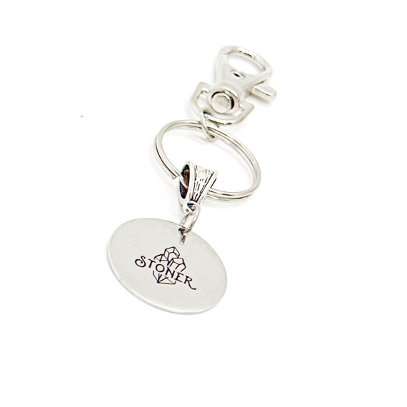 Stoner Gemologist Charm Clip On Keychain, Jeweler Gift, Jewelry Gift, Jewelry Lover, Gemstone Collector Group, Gift For Her, Wife Gift