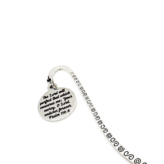 The Lord’s Mercy Endures Forever Charm Bookmark, Psalm 138 8, Bible Bookmark, Scripture Gift, Faith Quote, Bible Verse, Christian GIft
